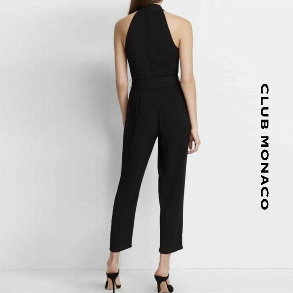 Club Monaco Black Halter Jumpsuit - Picture 2 of 3